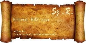 Sztrul Rózsa névjegykártya